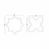 Parma Cotto Brown Matte Star and Cotto Brown Matte Cross 6&quot; Terracotta Look Porcelain Tile