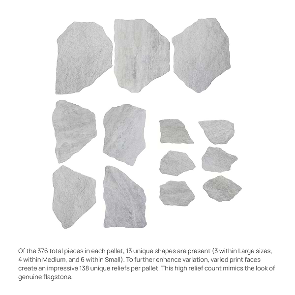 Pathstone Gris Gray Textured Matte Porcelain Flagstone Tile