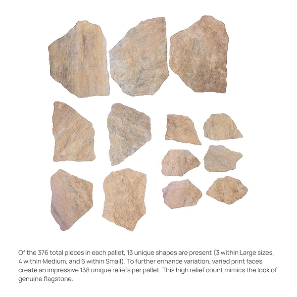 Pathstone Taupe Textured Matte Porcelain Flagstone Tile