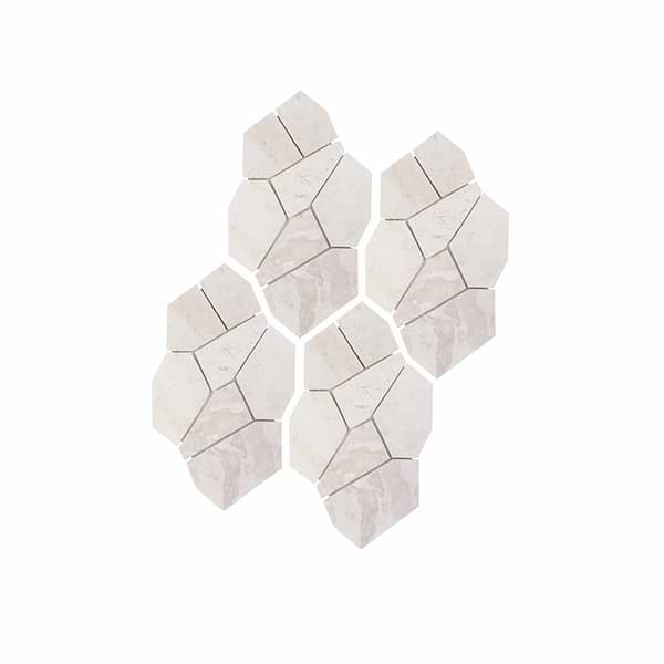 Nature Organica Lovina White Honed Marble Mosaic Tile