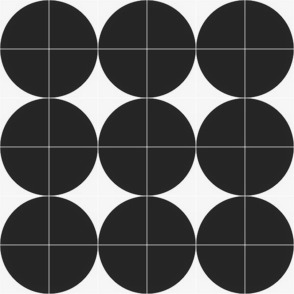 Stacy Garcia Maddox Deco Floor Charcoal Black 8x8 Matte Porcelain Tile