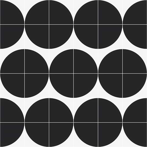 Stacy Garcia Maddox Deco Floor Charcoal Black 8x8 Matte Porcelain Tile