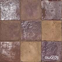 Opera Terracotta by Paula Purroy Bordeaux 6x6 Square Matte and Glossy Terracotta Tile