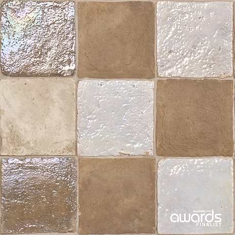 Opera Terracotta by Paula Purroy Dune 6x6 Square Matte and Iridescent Terracotta Tile