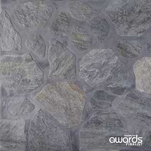 Pathstone Grafito Gray Textured Matte Porcelain Flagstone Tile