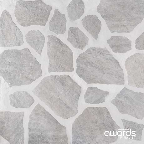 Pathstone Gris Gray Textured Matte Porcelain Flagstone Tile