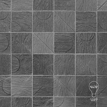 Trevino Carved Black 4x4 3D Satin Basalt Stone Tile