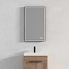 Mage Matte Black 24x36" Framed Rectangle LED Mirror; in Black Stainless Steel; in Style Ideas Classic, Contemporary, Modern, Transitional