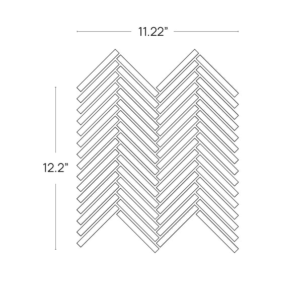 Rosa Perlino 1.5x4 Herringbone Brushed Marble Mosaic Tile