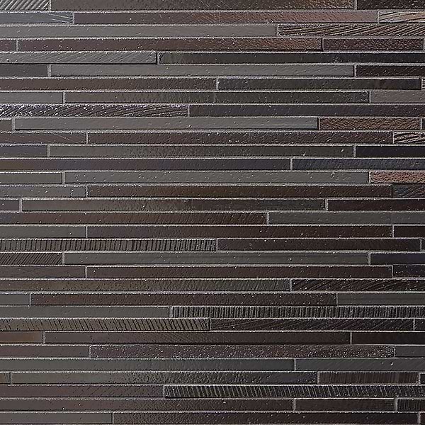 Magma Slim Stack Iron Gray Polished Lava Stone Mosaic Tile