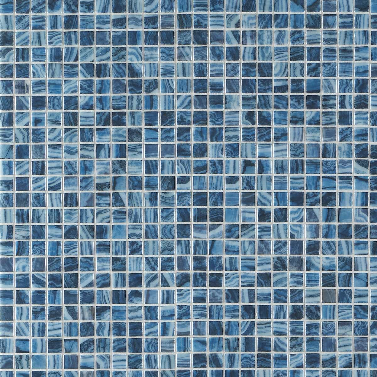 Swim Bali Blue 1x1 Glossy Glass Mosaic Tile