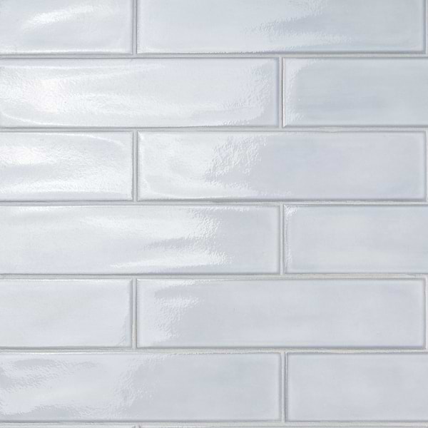 Stacy Garcia ArtBlock Azure Light Blue 4x16 Glossy Porcelain Tile
