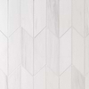 Bianco Dolomite White 3x12 Chevron Premium Honed Marble Tile
