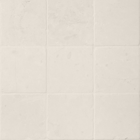 Bianco Perlino 8x8 Tumbled Marble Tile