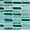 Maya Chevron Teal Green 2x7 Polished Glass Mosaic Tile