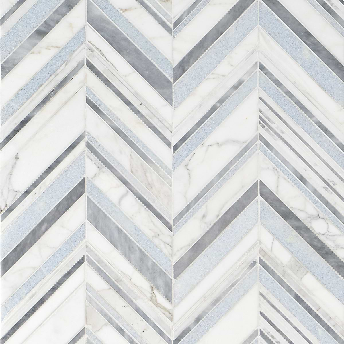 Aya Blue Polished Marble Mosaic Tile