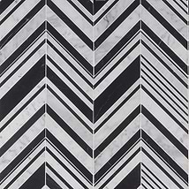 Aya Nero Polished Marble Mosaic Tile