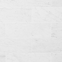 Bianco Carrara 6x18 Honed Marble Tile