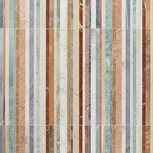 Isla Sunset Multicolor 16x16 Polished Marble Mosaic Tile