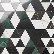Prism Verdone Green Polished Marble Mosaic Tile
