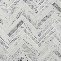 Velour Lilac 1x6 Herringbone Leather Marble Mosaic Tile