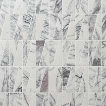 Velour Lilac 2x6 Trapezoid Leather Marble Mosaic Tile