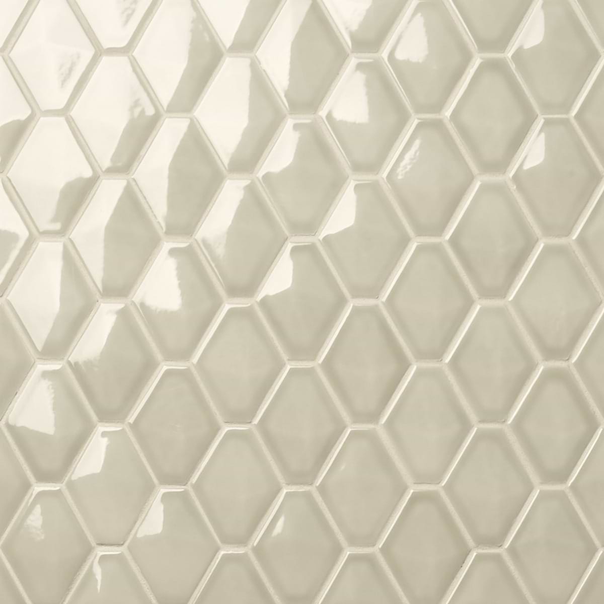 Brookline Diamond Celadon Green 3x4 Glossy Ceramic Mosaic Tile