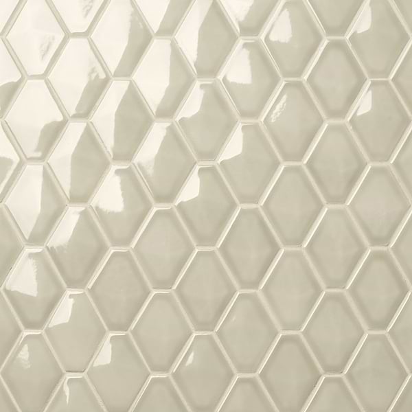 Brookline Diamond Celadon Green 3x4 Glossy Ceramic Mosaic Tile