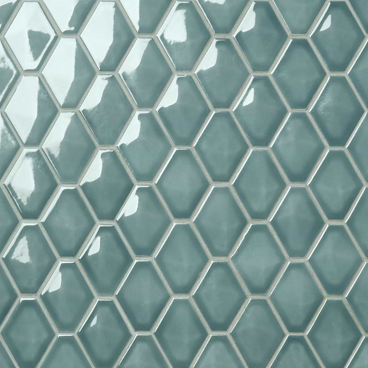 Brookline Diamond Marine Blue 3x4 Glossy Ceramic Mosaic Tile