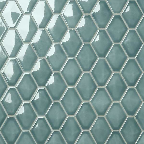 Brookline Diamond Marine Blue 3x4 Glossy Ceramic Mosaic Tile