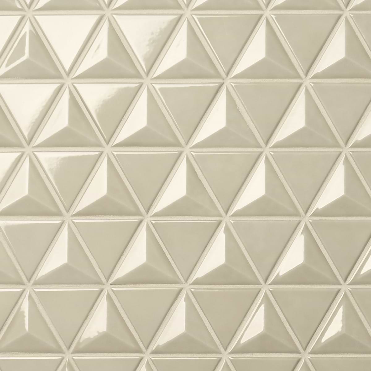 Brookline Triangle Celadon Green 4" Glossy Ceramic Mosaic Tile