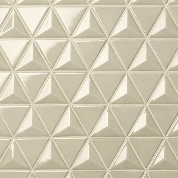 Brookline Triangle Celadon Green 4" Glossy Ceramic Mosaic Tile