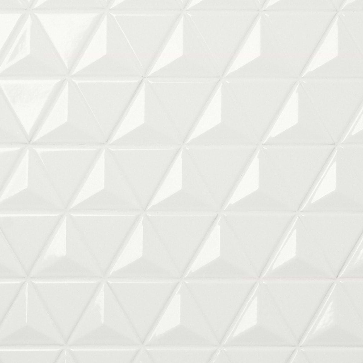 Brookline Triangle Cloud White 4" Glossy Ceramic Mosaic Tile
