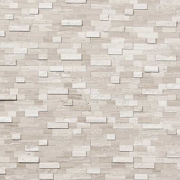 Mini Brick LPS Wooden Beige Peel & Stick Self Adhesive Polished Stone Mosaic Tile