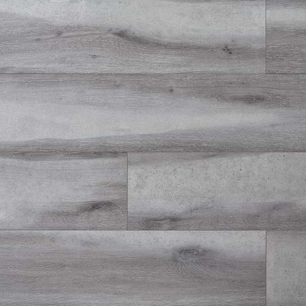 Woodcrete Silver Gray Rigid Core Click 12x48 Luxury Vinyl Tile