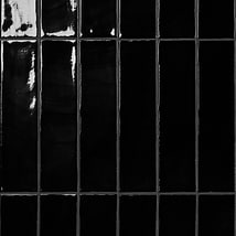 Lancaster Noir Black 3x12 Polished Ceramic Wall Tile