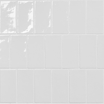 Lancaster Bianco White 3x6 Polished Ceramic Wall Tile