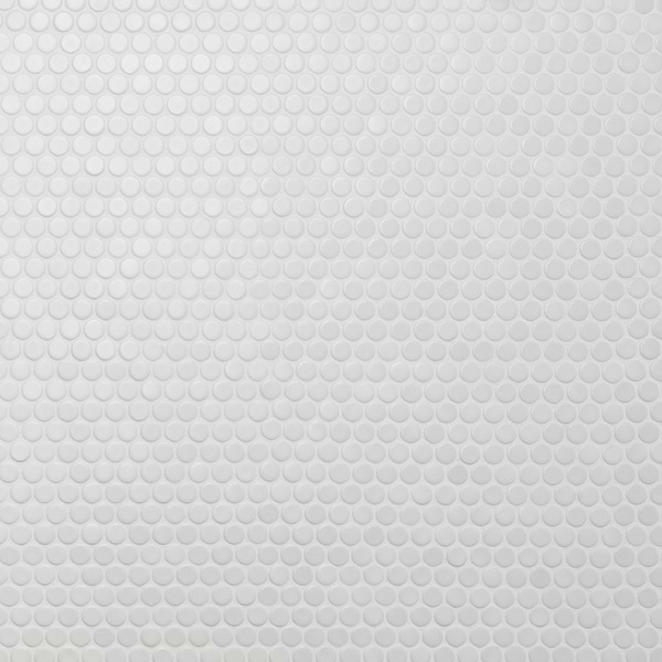 Eden White 1" Penny Round Matte Porcelain Mosaic