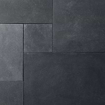 Sendero Carbon Black French Pattern Tumbled Limestone 2CM Outdoor Paver