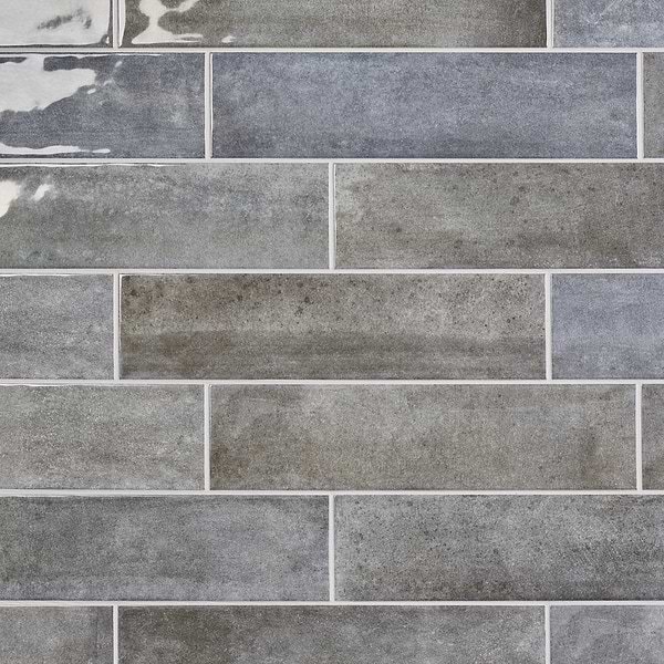 Aquarella Light Gray 4x16 Glossy Ceramic Tile