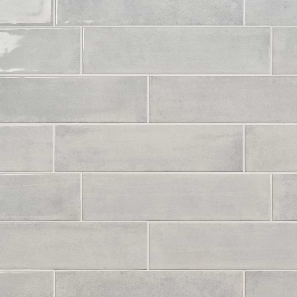 Aquarella Snow White 4x16 Glossy Ceramic Tile
