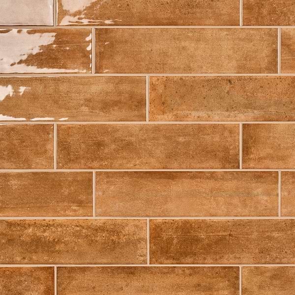 Aquarella Sunset Orange 4x16 Glossy Ceramic Tile