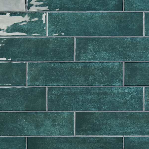 Aquarella Teal Blue 4x16 Glossy Ceramic Tile