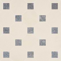 Alaris Simena 8" Octagon with Lovina Gray Dot Tumbled Limestone and Marble Tile