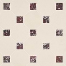 Alaris Simena 8" Octagon with Rosso Levanto Dot Tumbled Limestone and Marble Tile