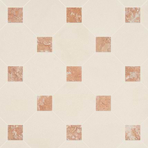 Alaris Simena 8" Octagon with Bellini Dot Tumbled Limestone and Marble Tile