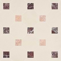 Alaris Simena 8" Octagon with Bellini and Rosso Levanto Dot Tumbled Limestone and Marble Tile