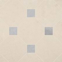 Alaris Crema Ella 12" Octagon with Earth Gray Dot Honed Marble Tile
