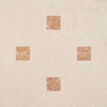 Alaris Crema Ella 12" Octagon with Bellini Dot Honed Marble Tile