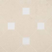 Alaris Crema Ella 12" Octagon with Glacier White Dot Honed Marble Tile